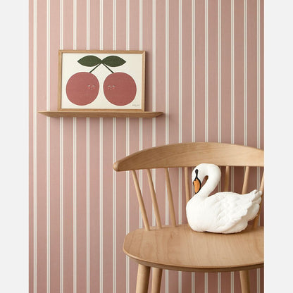 Ribbon wallpaper stone blue - Studio Ditte