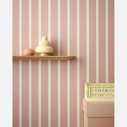 Ribbon wallpaper stone blue - Studio Ditte