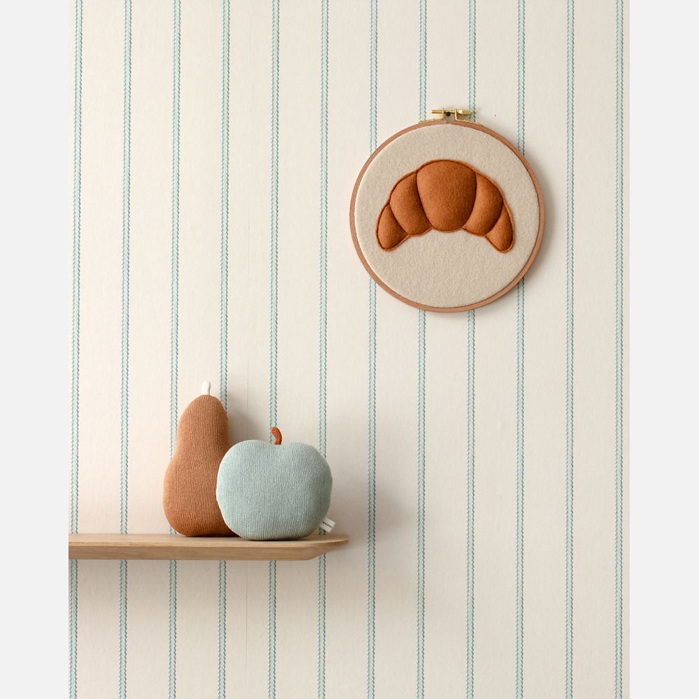 Lintjes behang Steenblauw - Studio Ditte