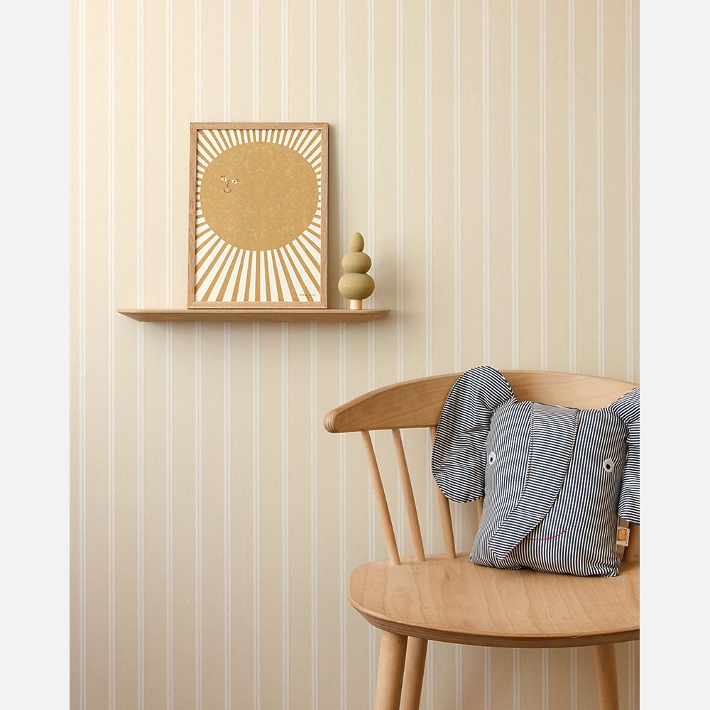 Ribbon wallpaper stone blue - Studio Ditte