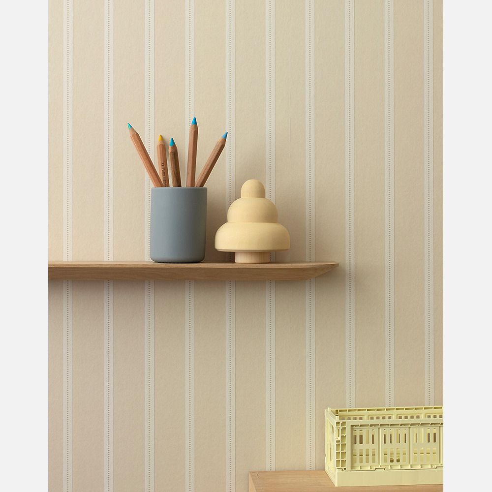 Ribbon wallpaper stone blue - Studio Ditte