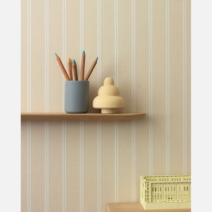 Ribbon wallpaper stone blue - Studio Ditte