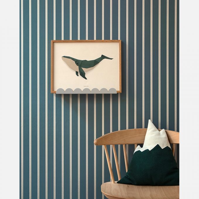 Lintjes behang denim - Studio Ditte