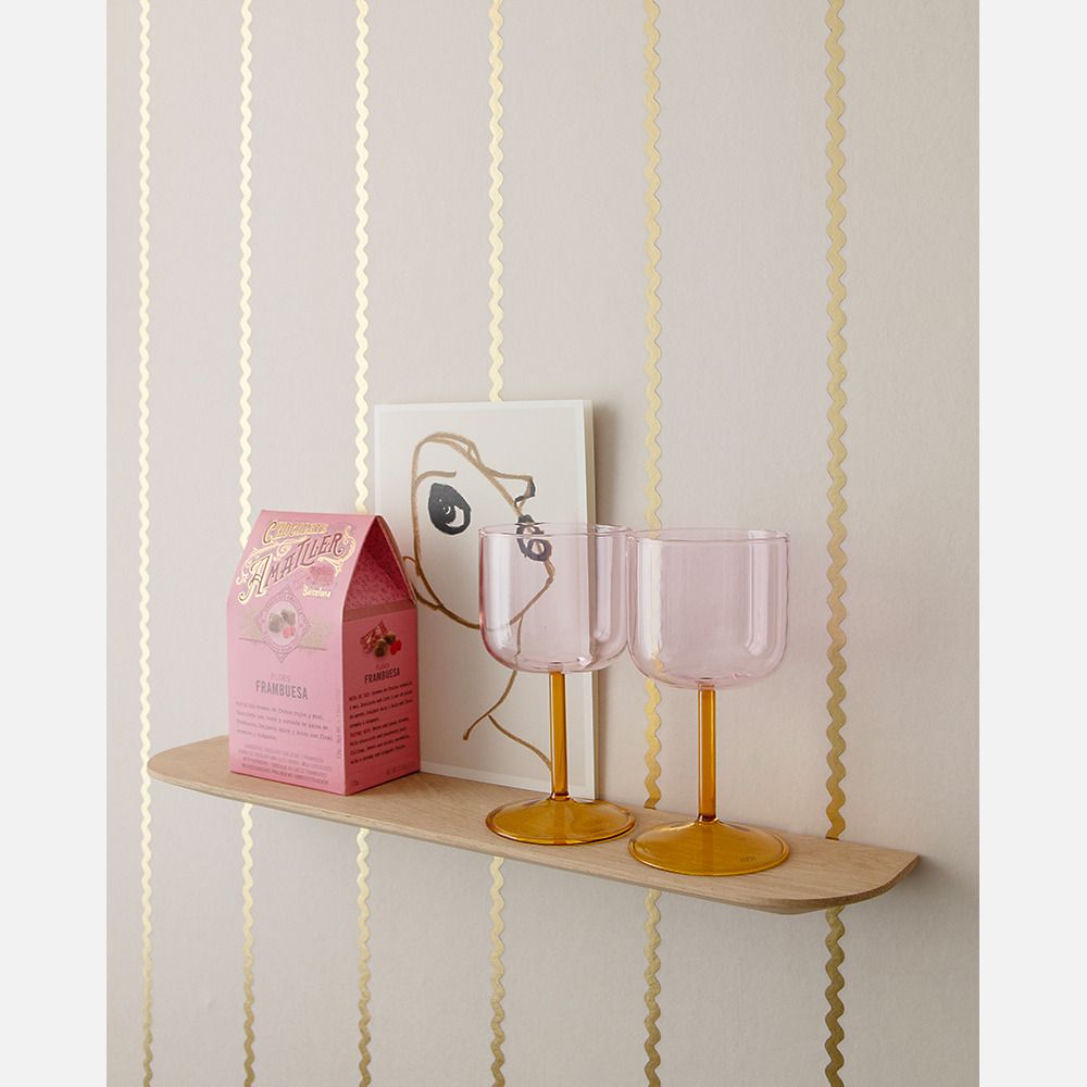 Kinderkamer Lintjes behang Noa creme en mat goud | Studio Ditte