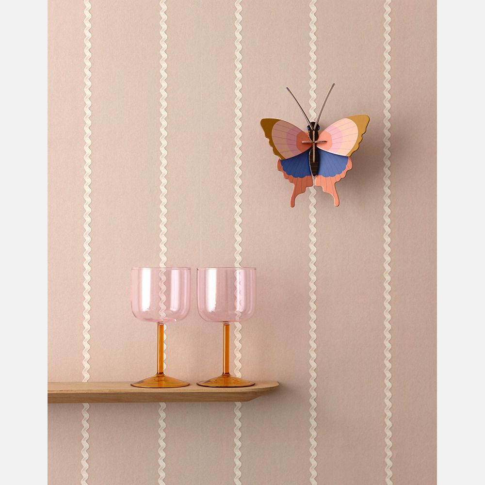Kinderkamer Lintjes behang Noa oudroze | Studio Ditte