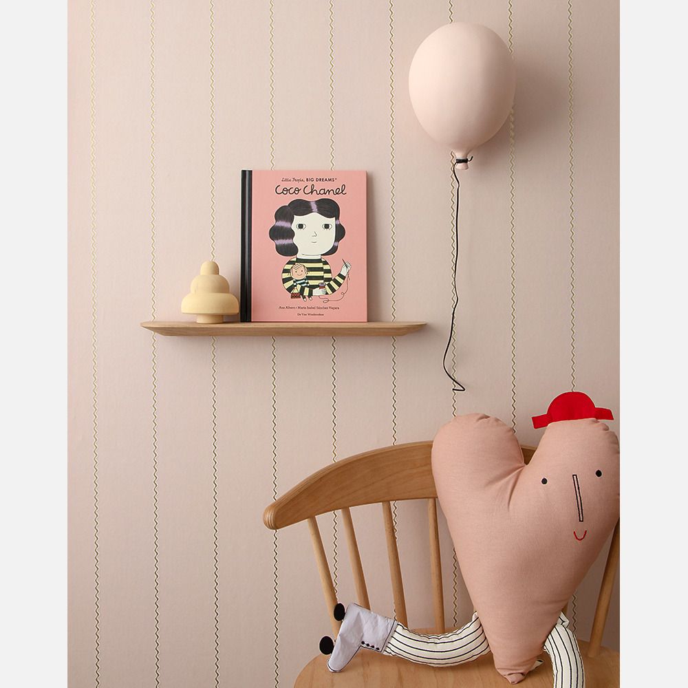Kinderkamer Lintjes behang Noa poederroze en mat goud | Studio Ditte