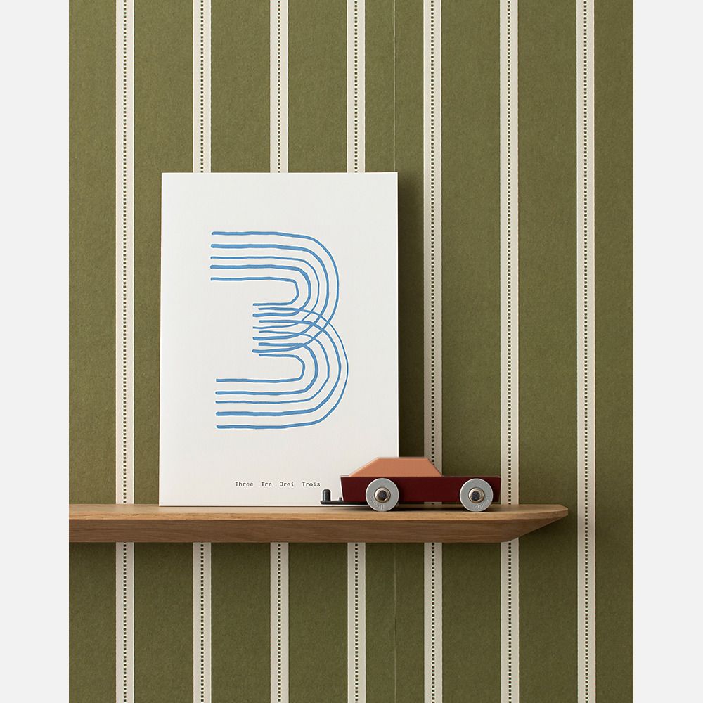 Papier peint ruban bleu pierre - Studio Ditte
