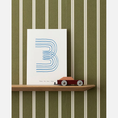 Papier peint ruban bleu pierre - Studio Ditte