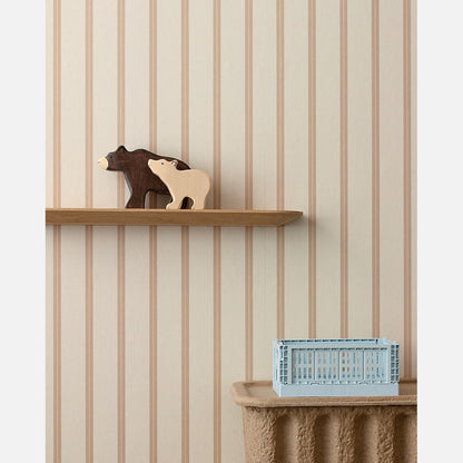 Ribbon wallpaper stone blue - Studio Ditte