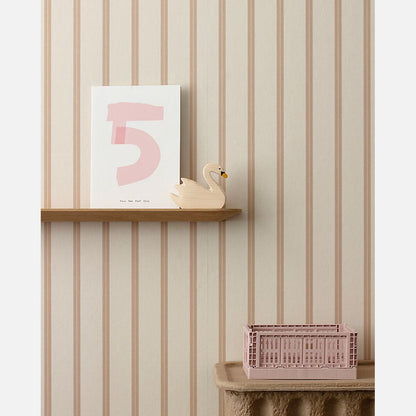 Ribbon wallpaper stone blue - Studio Ditte