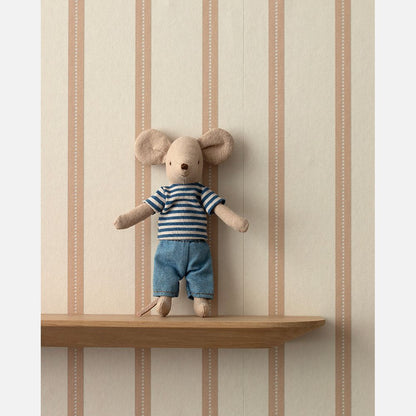 Ribbon wallpaper stone blue - Studio Ditte