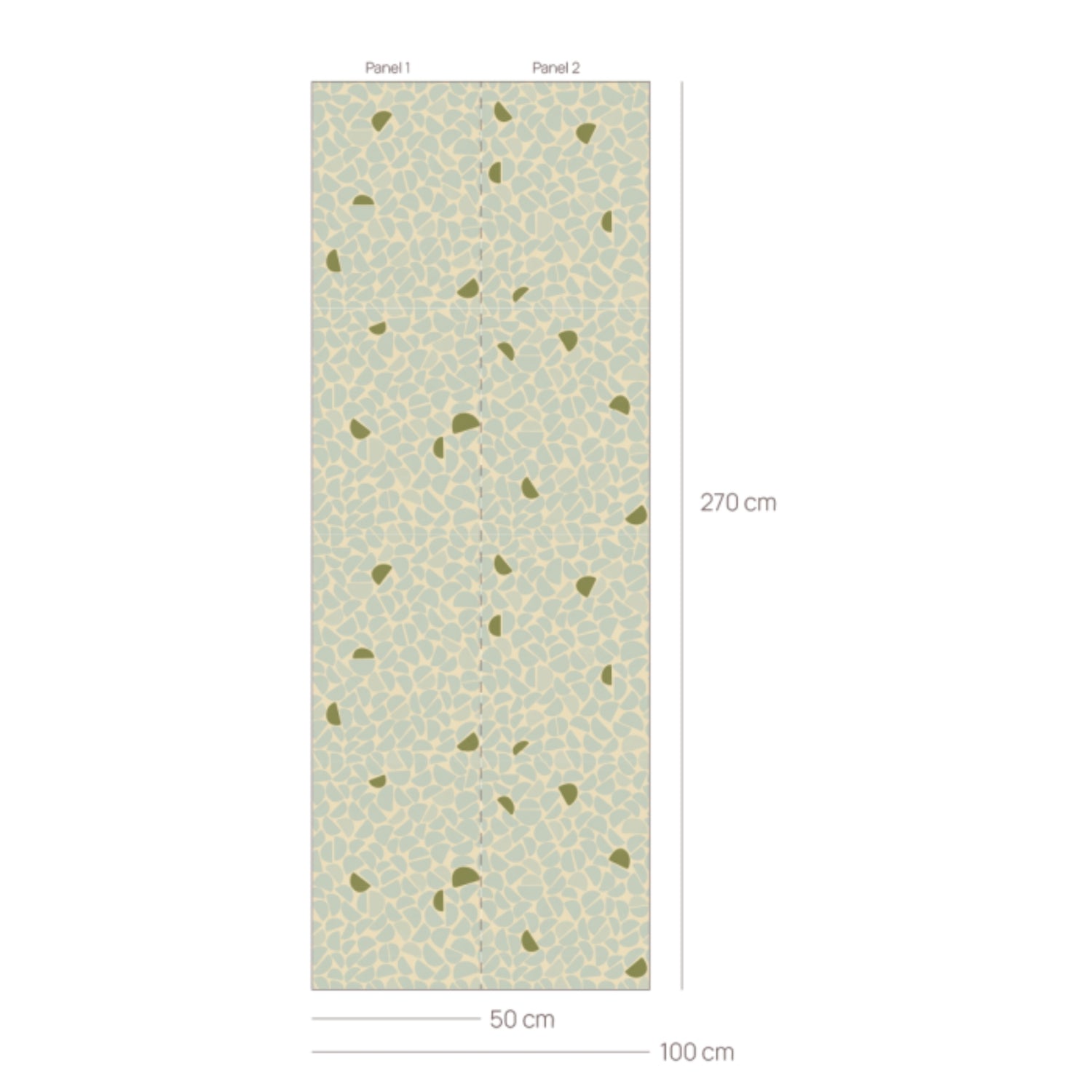 Behang Pebble Lucht van Bibelotte – afmetingen en rolspecificaties