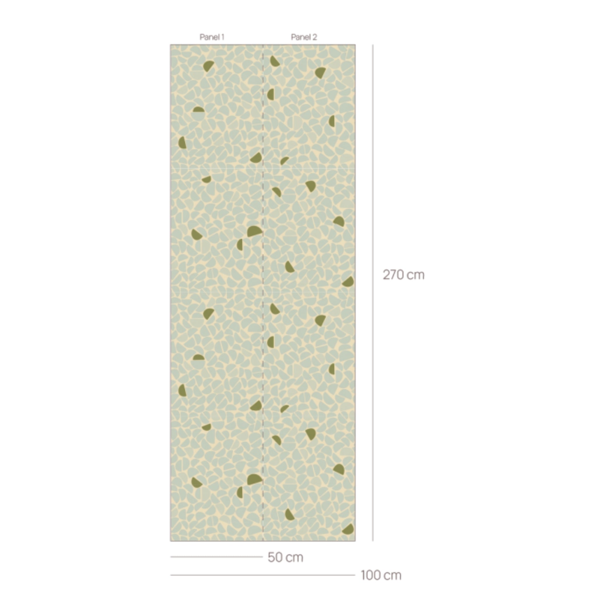 Behang Pebble Lucht van Bibelotte – afmetingen en rolspecificaties