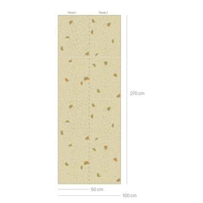 Behang Pebble Zand van Bibelotte – afmetingen en rolspecificaties