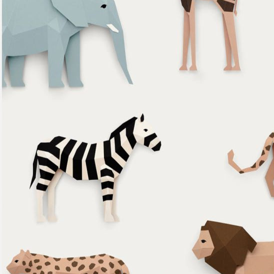 Big cats wallpaper cream - Studio Ditte