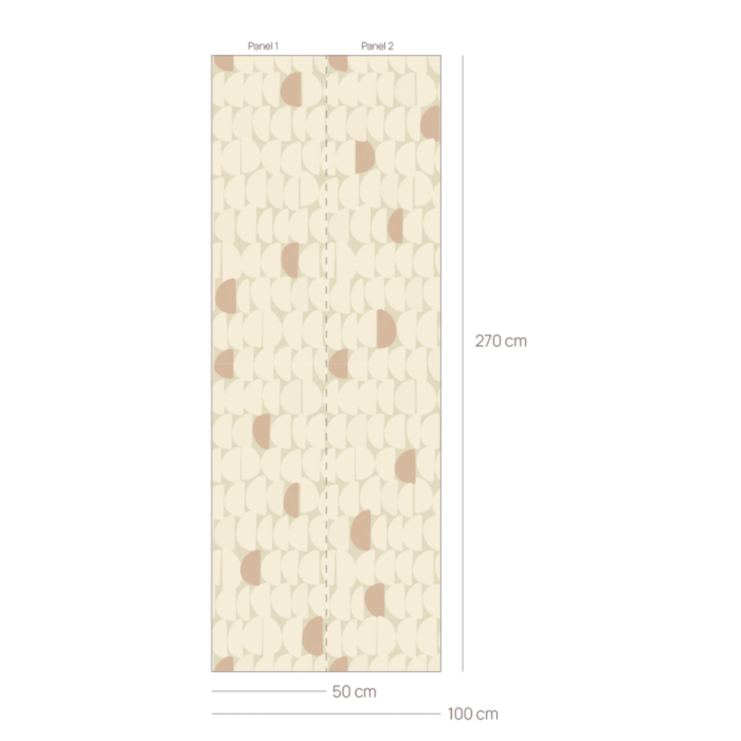 Behang Stone Beige Bibelotte afmetingen – vliesbehang met organisch patroon