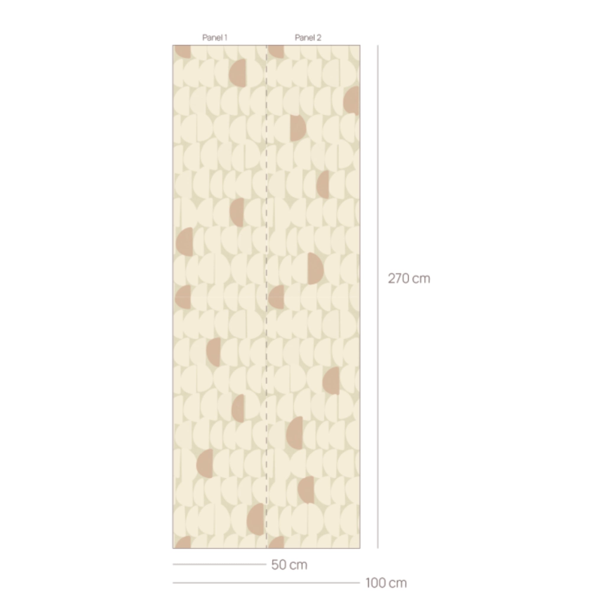 Behang Stone Beige Bibelotte afmetingen – vliesbehang met organisch patroon