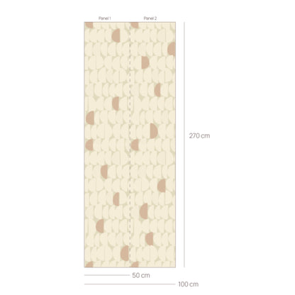 Behang Stone Beige Bibelotte afmetingen – vliesbehang met organisch patroon