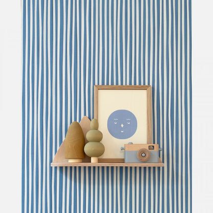 Strepen behang Parijs blauw - Studio Ditte