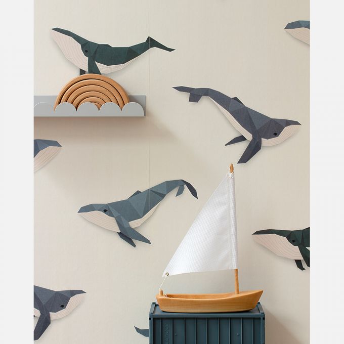 Walvis behang crème - Studio Ditte