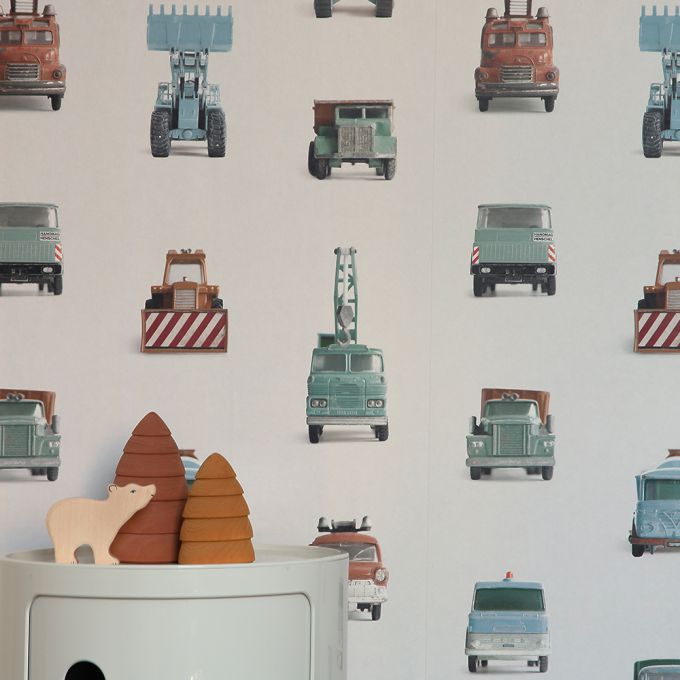 Ribbon wallpaper caramel - Studio Ditte