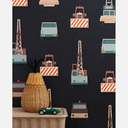 Ribbon wallpaper caramel - Studio Ditte