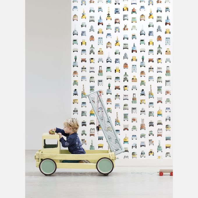 Werkauto behang - Studio Ditte
