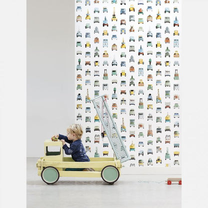 Werkauto behang - Studio Ditte