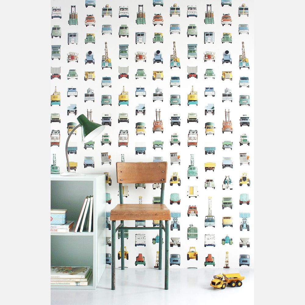 Ribbon wallpaper caramel - Studio Ditte