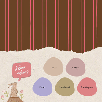 Behang Gestreept Cacao - Bibelotte