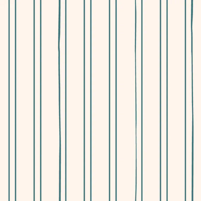 Behang Gestreept Petrol - Bibelotte