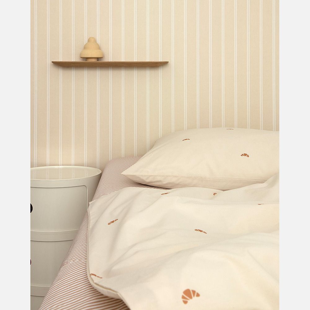 Ribbon wallpaper stone blue - Studio Ditte