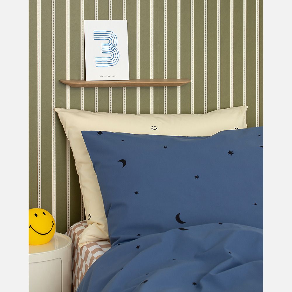 Papier peint ruban bleu pierre - Studio Ditte