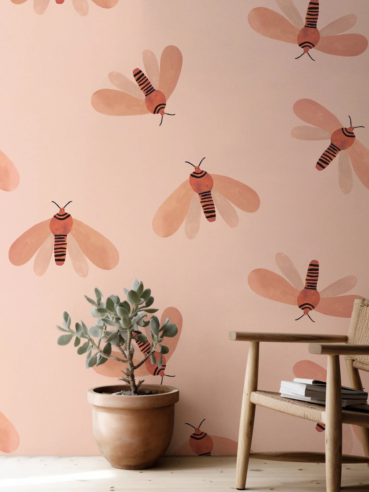 Kinderkamer behang Moth Natural | Meet Me at the Wall